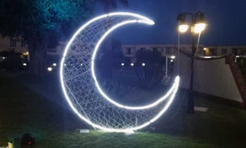 allestimento luminoso per matrimoni mezza luna